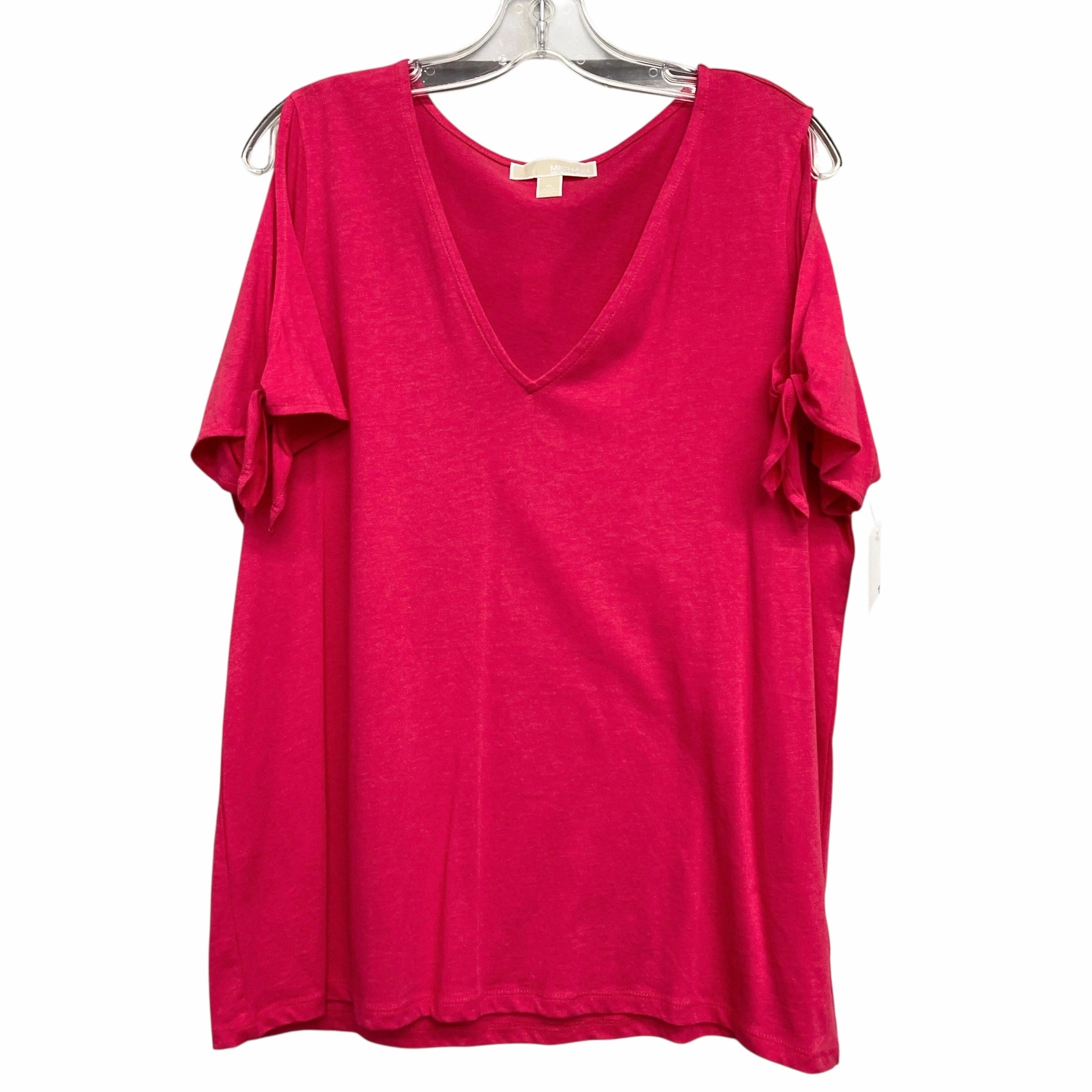 Layered Look Wear Top Ss Basic By Michael By Michael Kors In Pink, Size:Xl