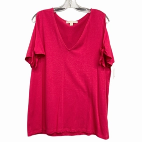 Layered Look Wear Top Ss Basic By Michael By Michael Kors In Pink, Size:Xl