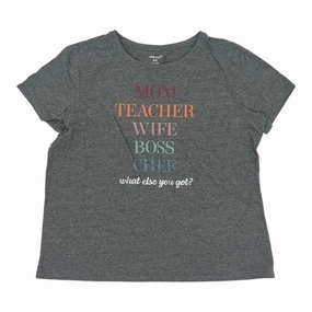 Easy Fit Wear Top Ss Basic By Nine West In Grey, Size:Xxl