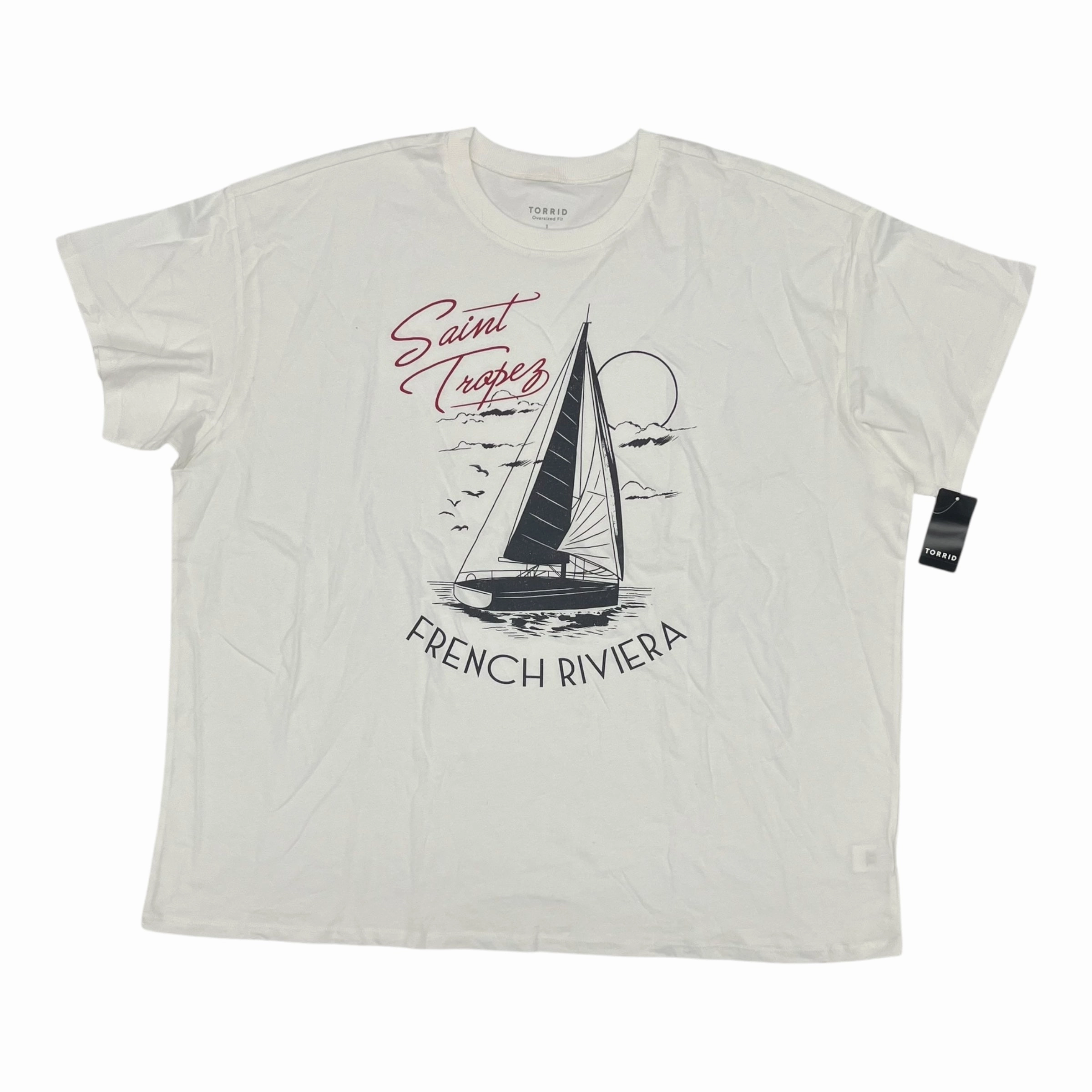 Soft Breathable TOP SS BASIC by TORRID In WHITE, Size: 1X