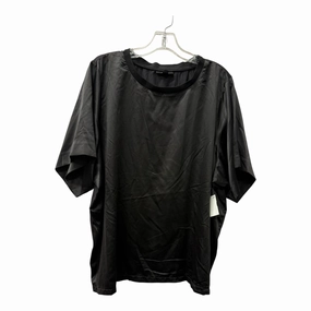 Button Down Urban Style Trend Top Ss By Alfani In Black, Size:3X