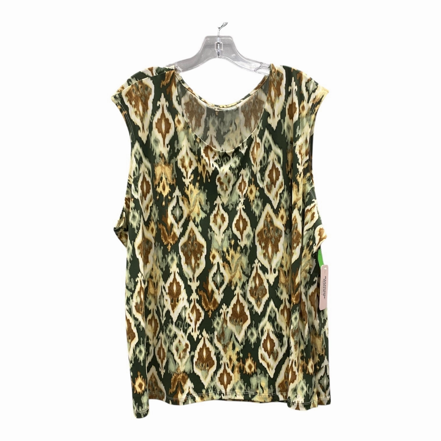 Relaxed Comfort Fit Plus Size Top Ss By Allison Daley In Green, Size:3X