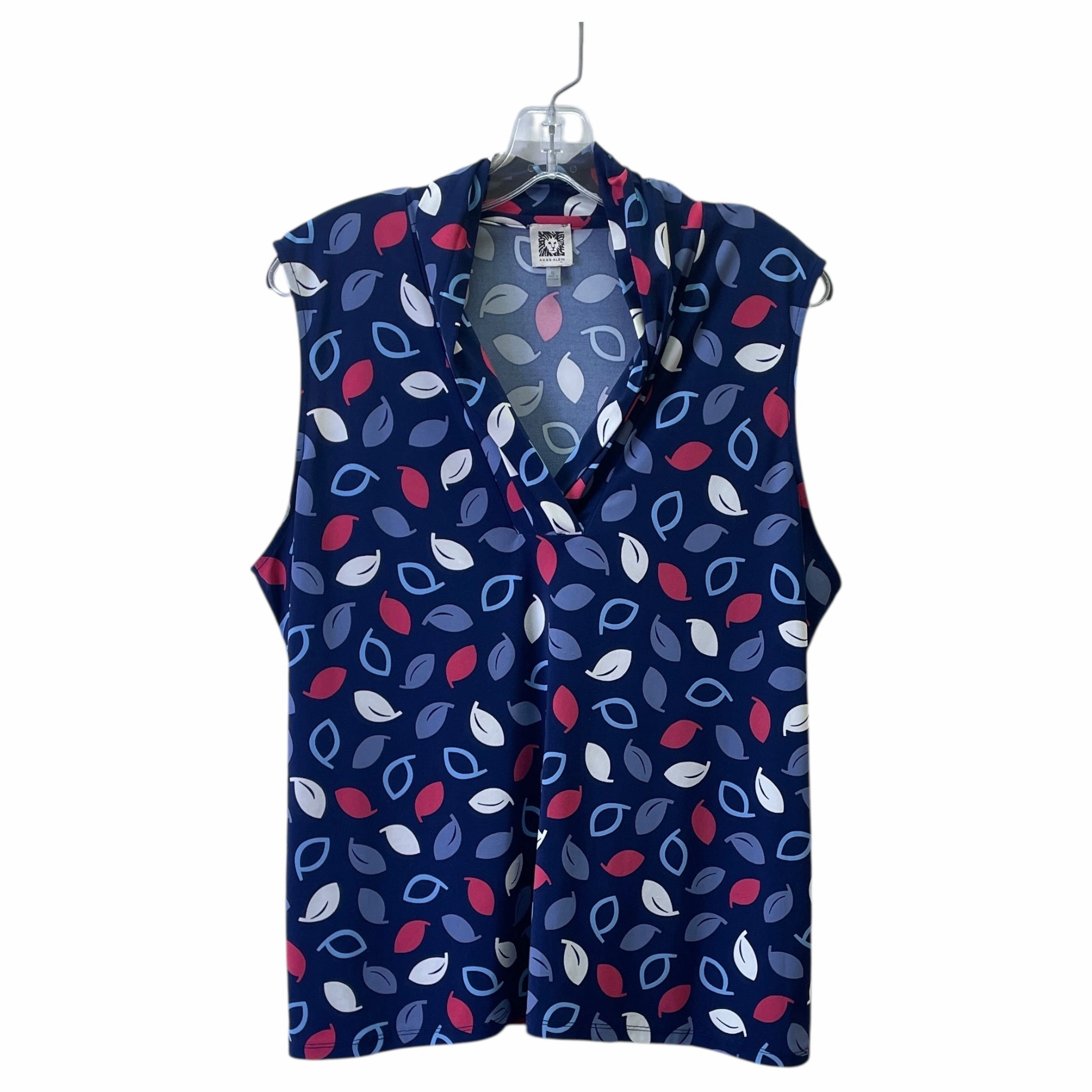 Top Ss By Anne Klein In Blue & Pink, Size:Xl Cozy Fit Wear Lightweight Fashion