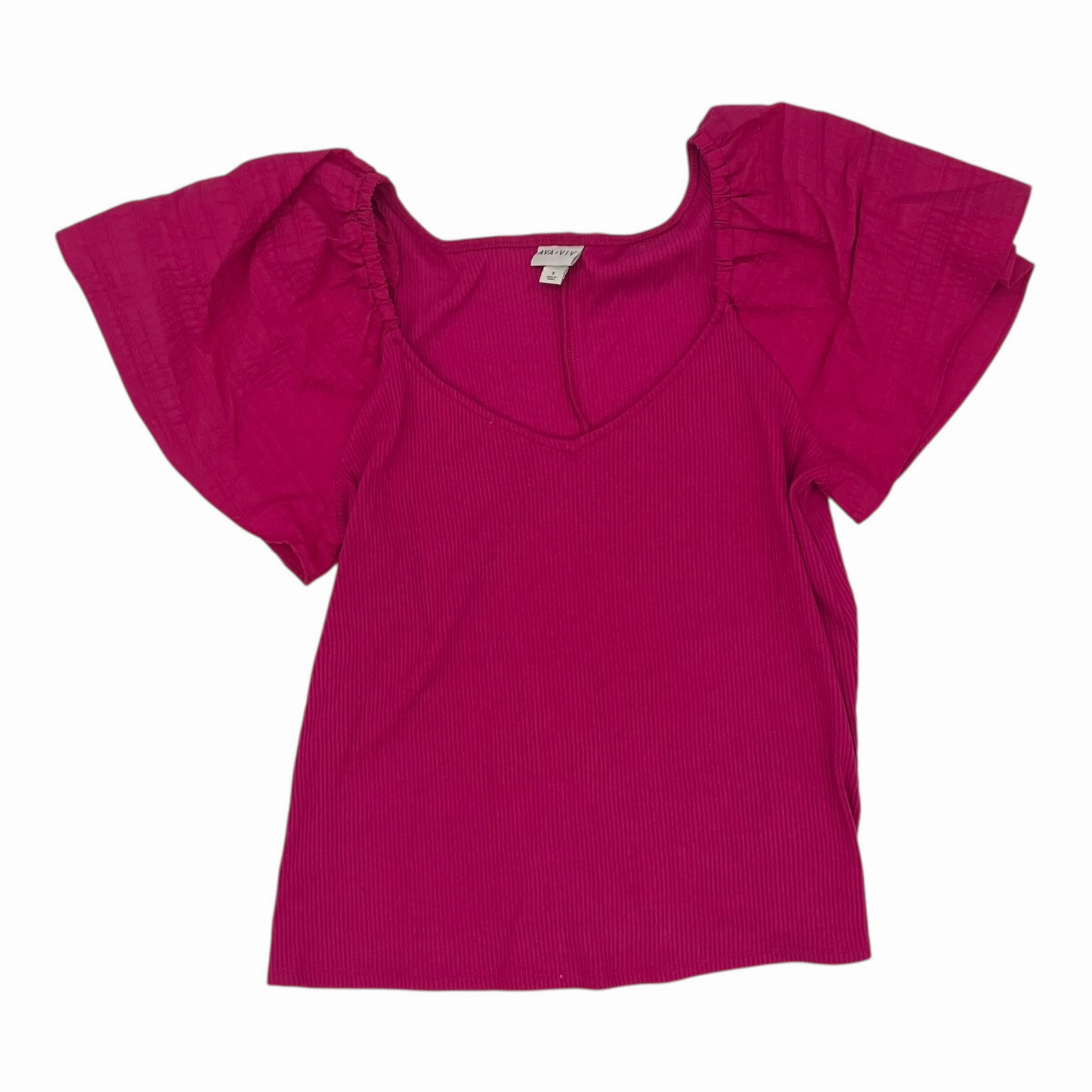 Top Ss By Ava & Viv In Pink, Size:Xl Comfy Fit Wear