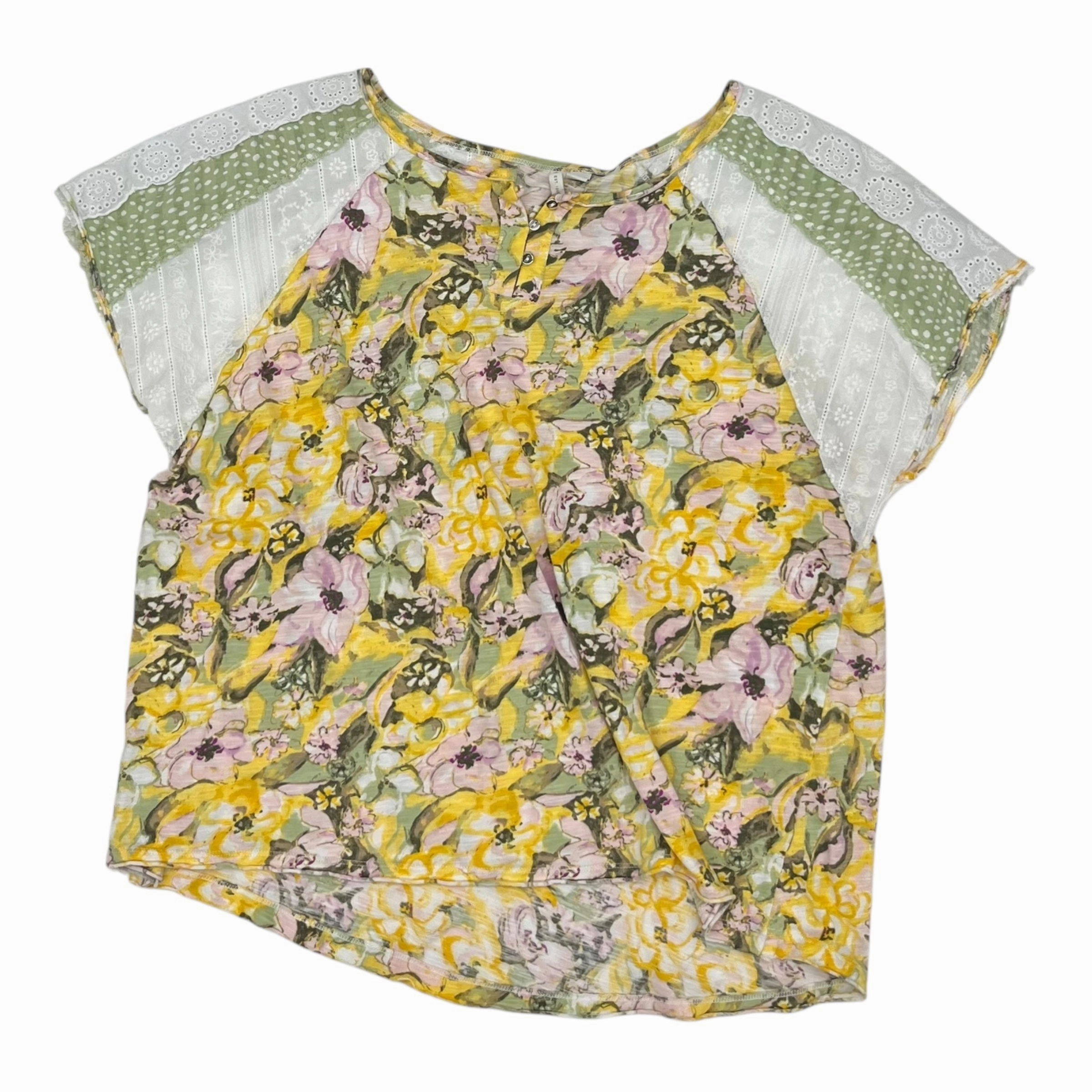 Top Ss By Cato In Yellow, Size:1X Fresh Outfit Style