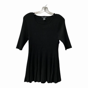 Chic Cut Top Ss By Chelsea And Theodore In Black, Size:Xl