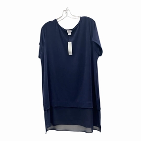 Active Layers Top Ss By Chicos In Blue, Size:Xl