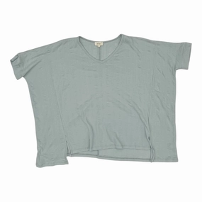 Top Ss By Clothes Mentor In Blue, Size:1X Non Iron Finish Tubular Knit Structure