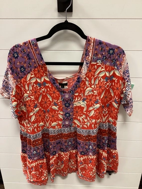 Top Ss By Coco And Carmen In Orange & Purple, Size:Xl Everyday Wearable