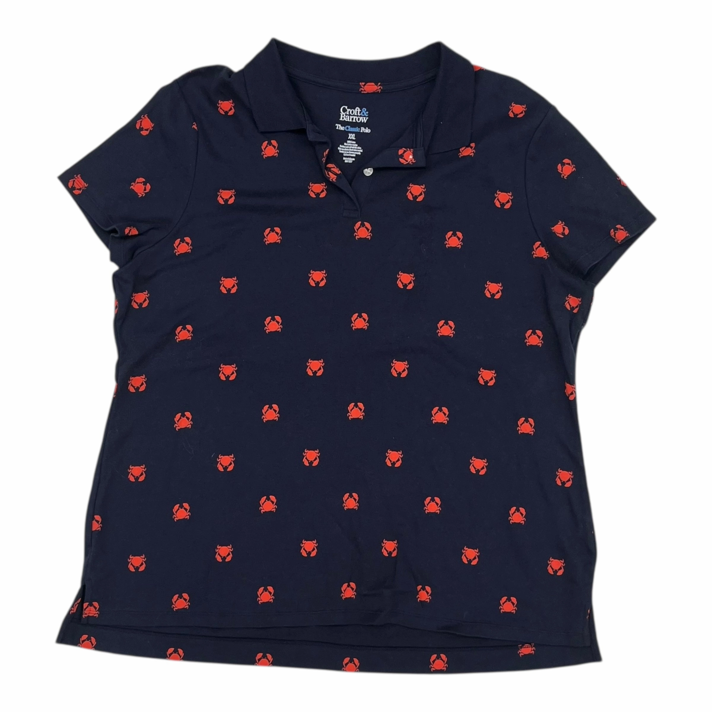 Top Ss By Croft And Barrow In Navy, Size:Xxl High Durability Weave