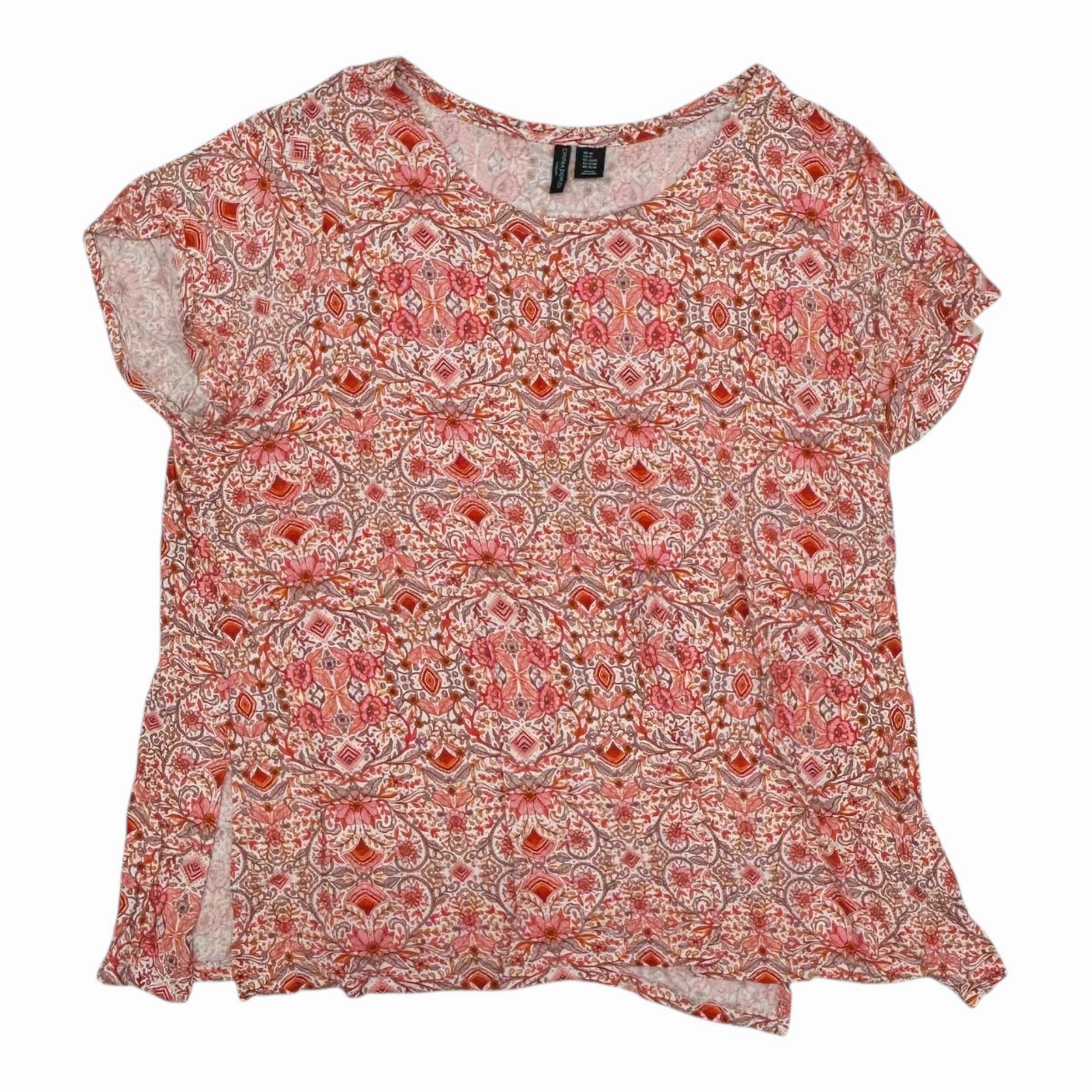 Top Ss By Cynthia Rowley In Orange & White, Size:3X Layering Comfort Wear