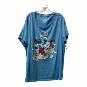 Active Layer Top Ss By Disney Store In Blue, Size:2X
