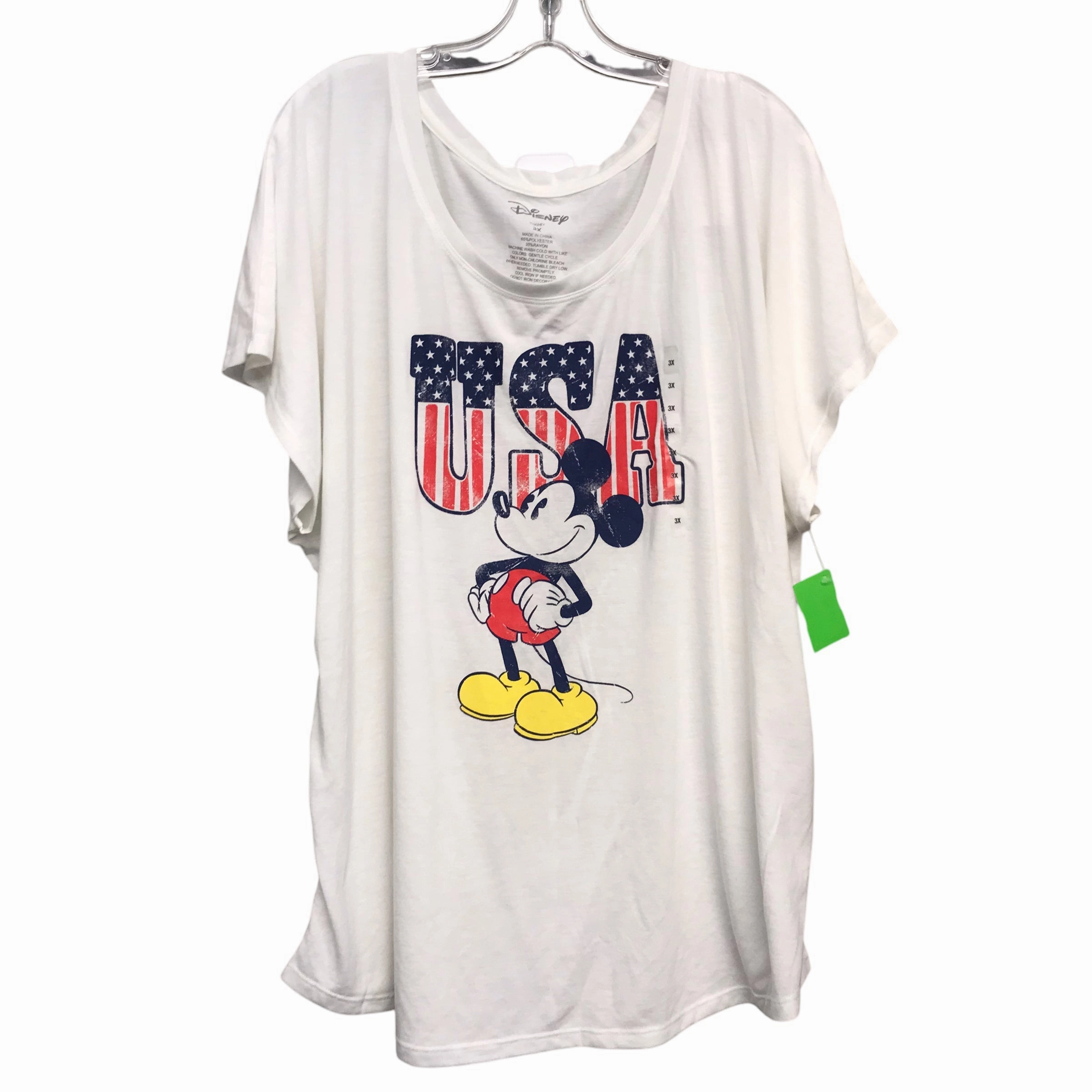 Top Ss By Disney Store In White, Size:3X Weekend Smart Look