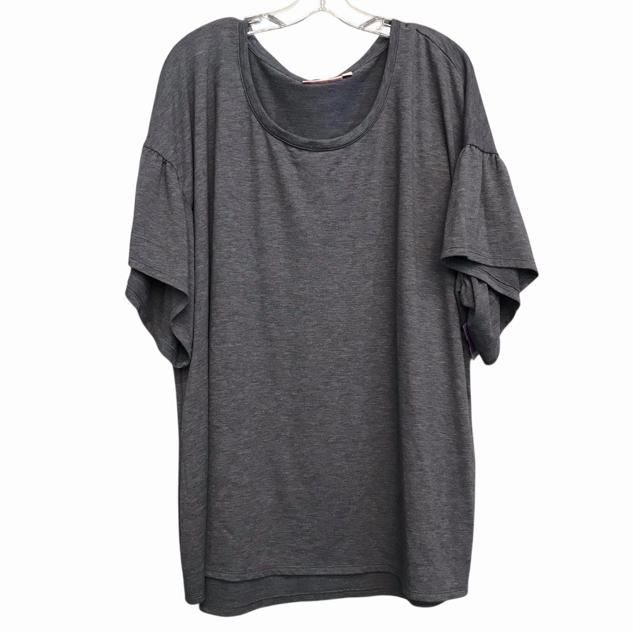 Top Ss By Evri In Grey, Size:3X Lint Resistant Surface Breathable Comfort Fit
