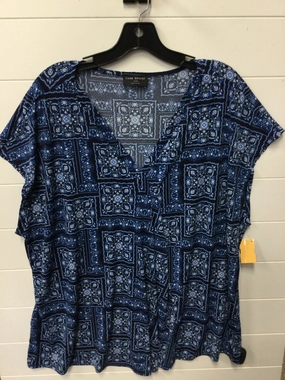 Top Ss By Lane Bryant In Blue, Size:2X Stylish Casual Minimalist Design