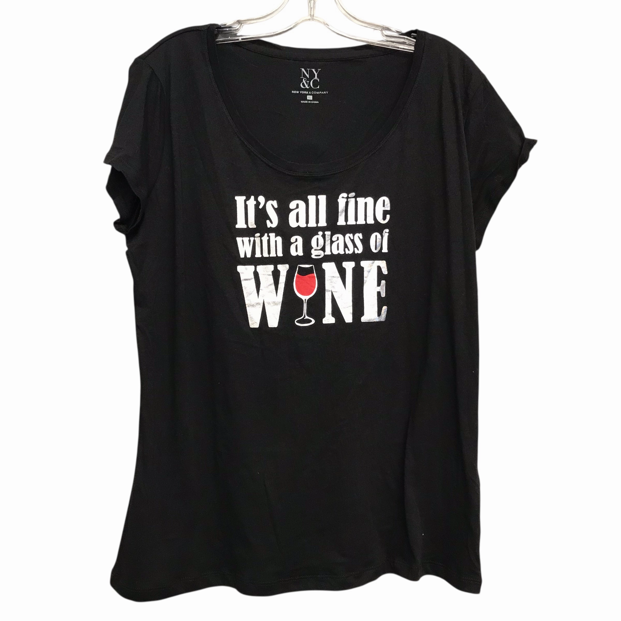 Chic Wearable Top Ss By New York And Co In Black, Size:Xl