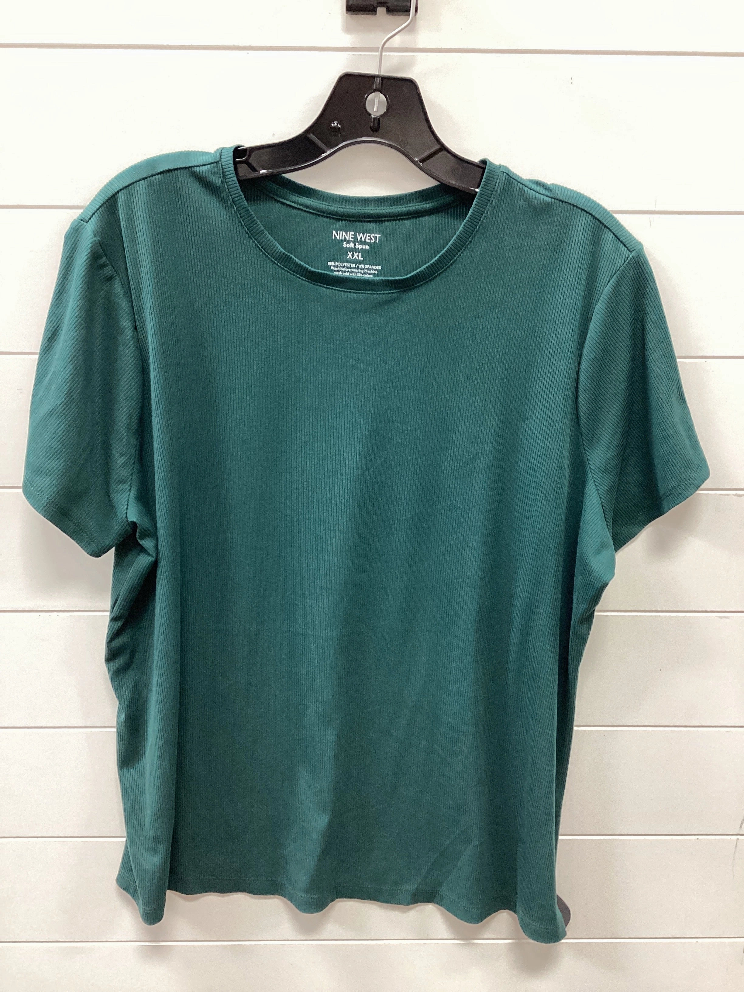 Top Ss By Nine West In Green, Size:1X Everyday apparel Comfy Fit