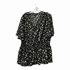Essential Fit Top Ss By Shein In Black, Size:4X
