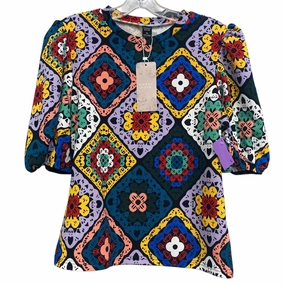 ReinforcedShoulderPanels Chic Wearable Top Ss By Shein In Multi, Size:Xl