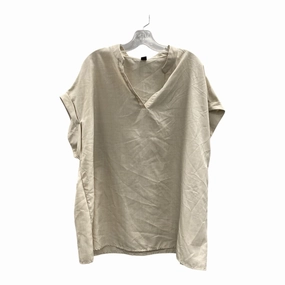 hypoallergenic Top Ss By Shein In Tan, Size:3X