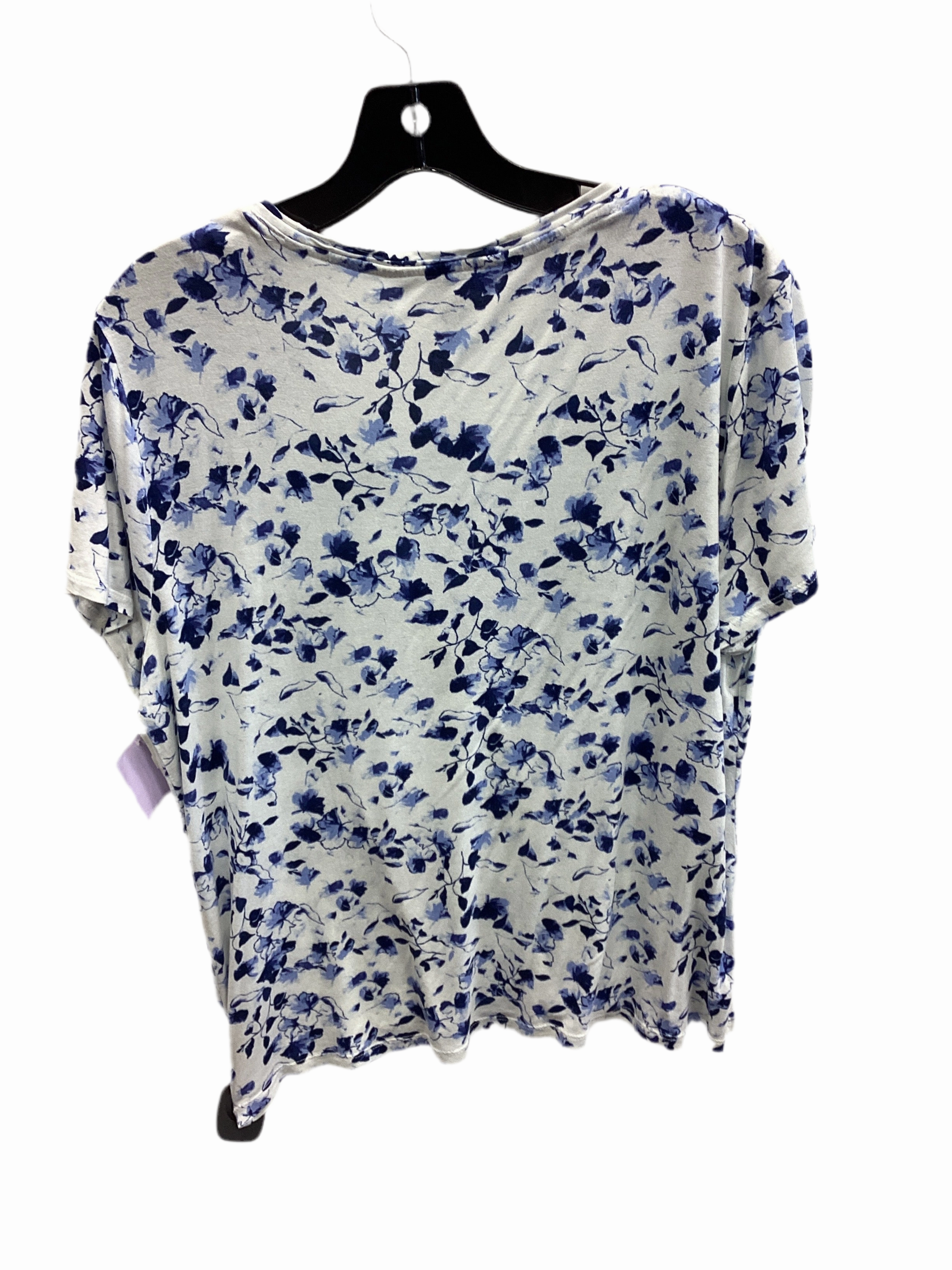 Top Ss By Simply Vera In Floral Print, Size:1X Perfect Fit Wear Floral Print