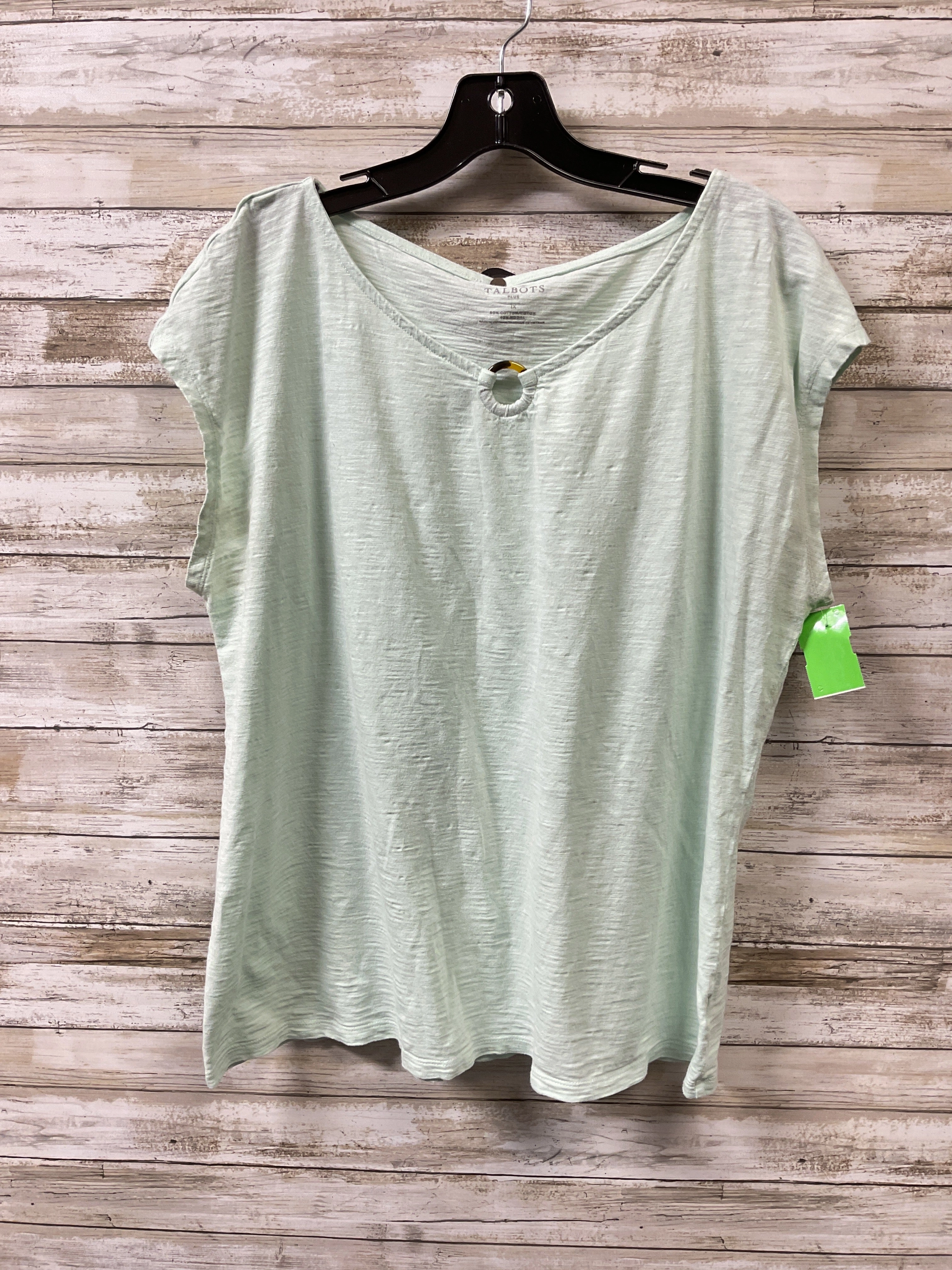 Top Ss By Talbots In Green, Size:1X Chill Mode Fit