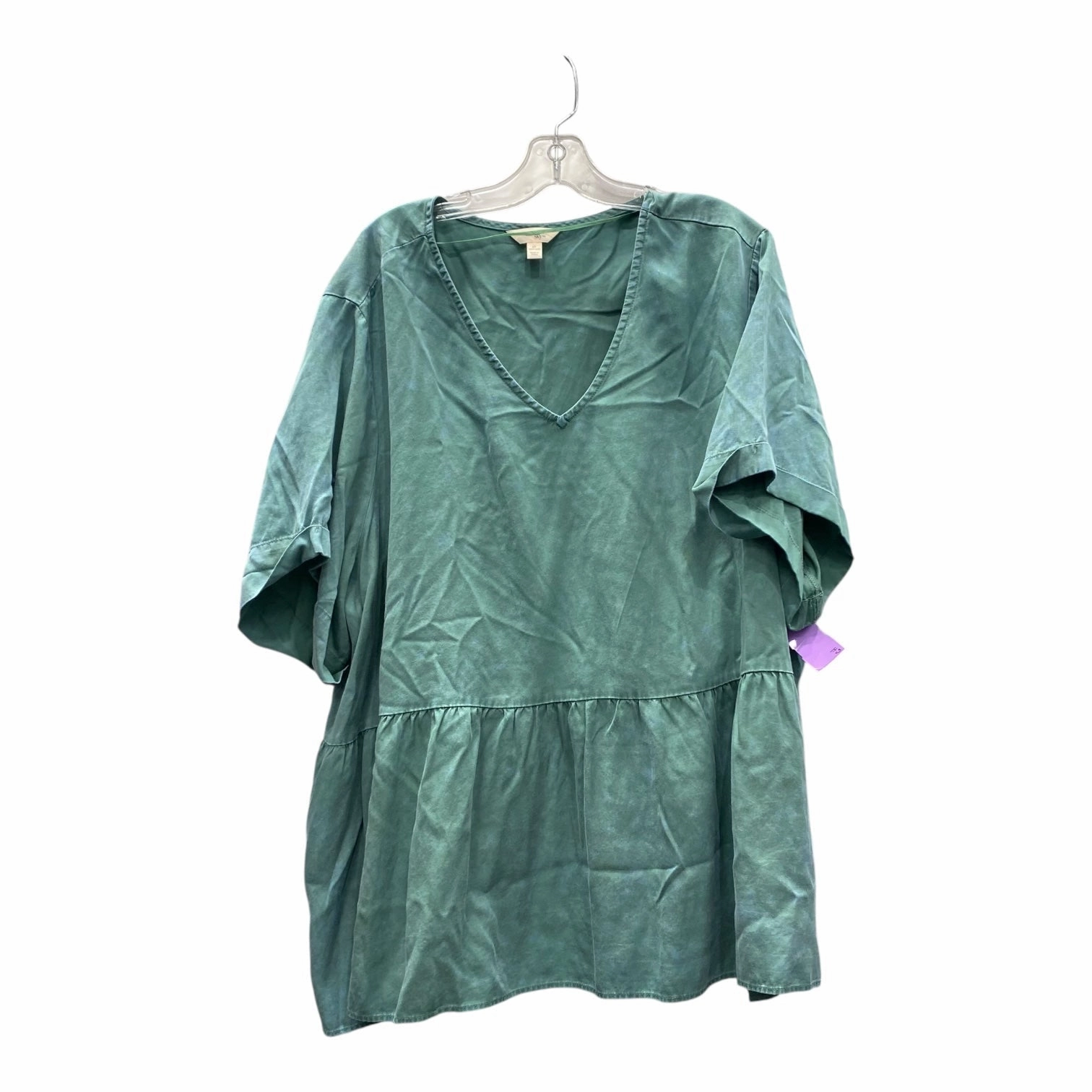 Athletic and Cool Top Ss By Terra & Sky In Green, Size:4X