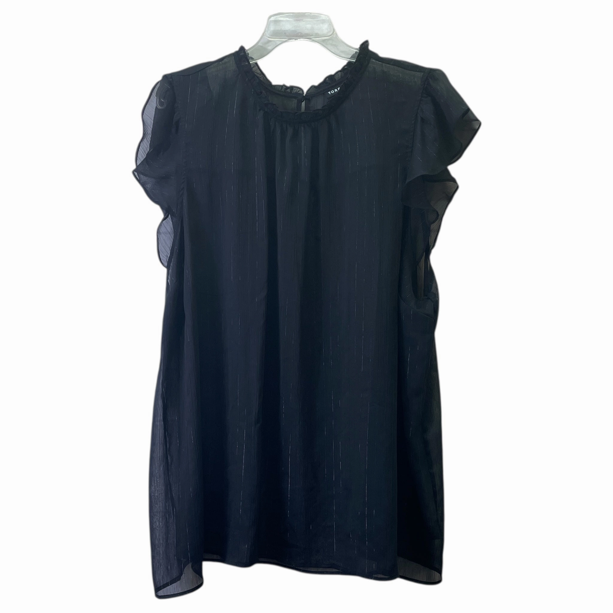 Everyday Style Trend Chilly Comfort Wear Top Ss By Torrid In Black, Size:4X