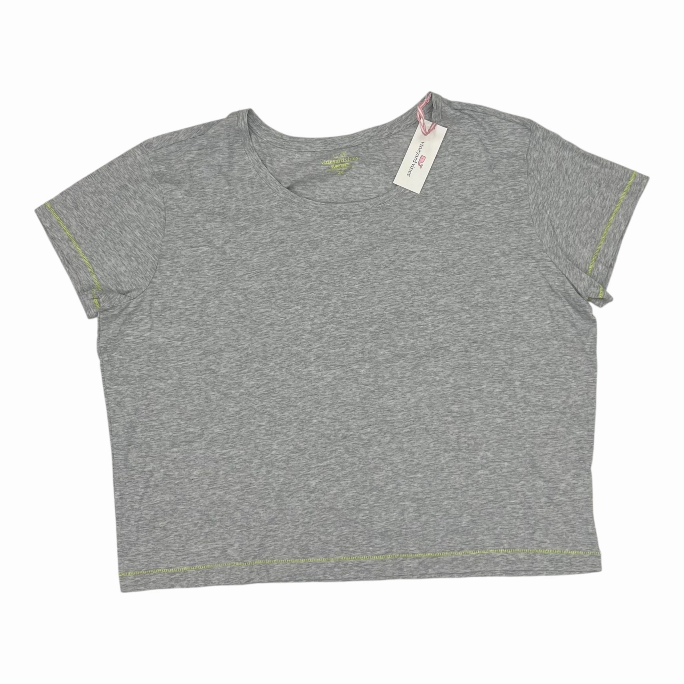 Comfort Fit Design Top Ss By Vineyard Vines In Grey, Size:2X