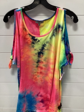 Abrasion resistant Vibrant Prints Top Ss By White Birch In Tie Dye Print, Size:Xl