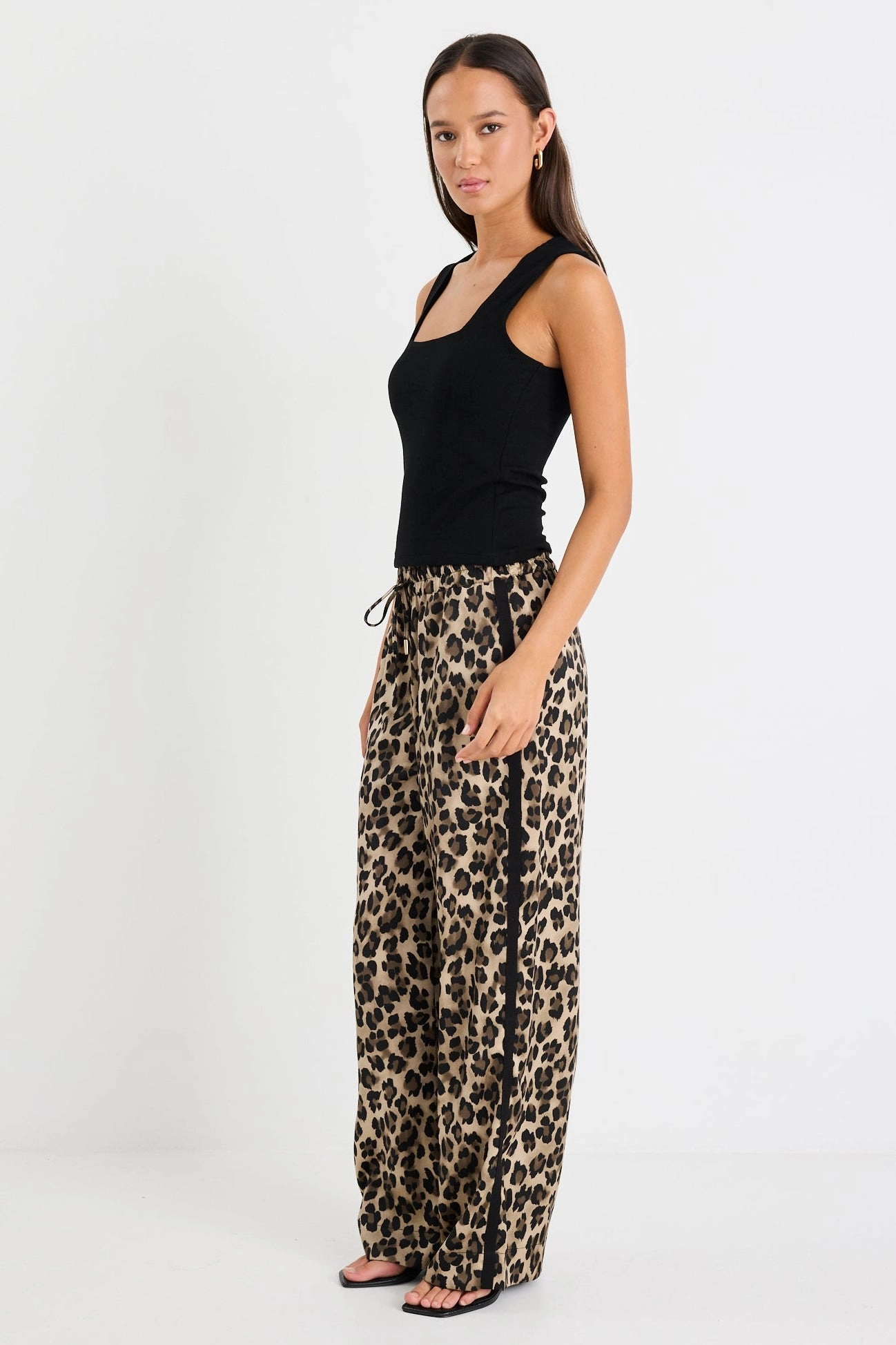 Clean Finish Townie Animal Satin Tape Side Elastic Waist Pants