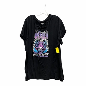 Top Ss Basic By Disney Store In Black, Size:4X Cool Vibes Fresh Vibes