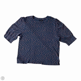 Top Short Sleeve By Lucky Brand In Blue & Orange, Size: Xl Light Layer