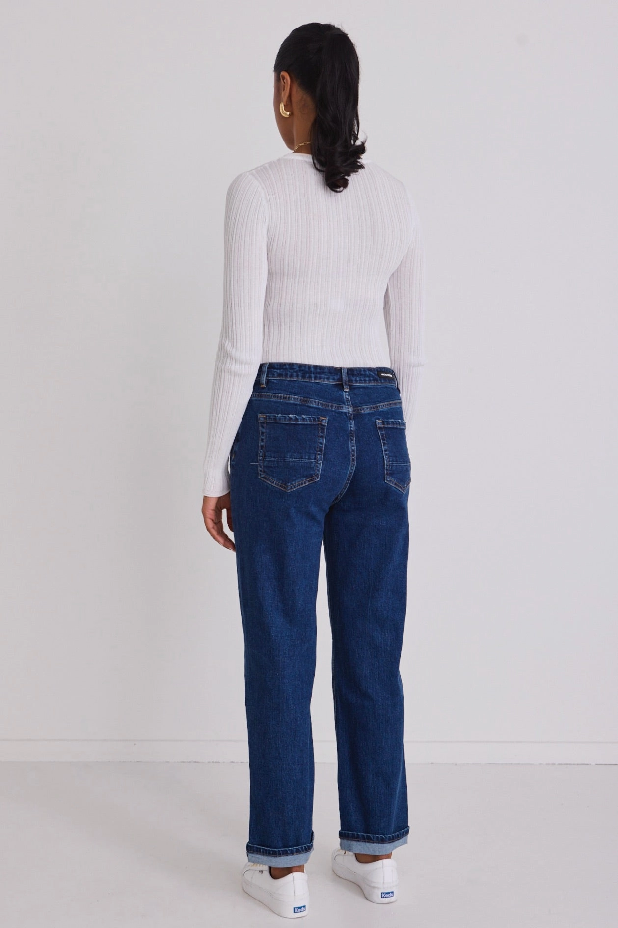 Street Mood Amelia True Blue Mid Rise Slim Leg Jean