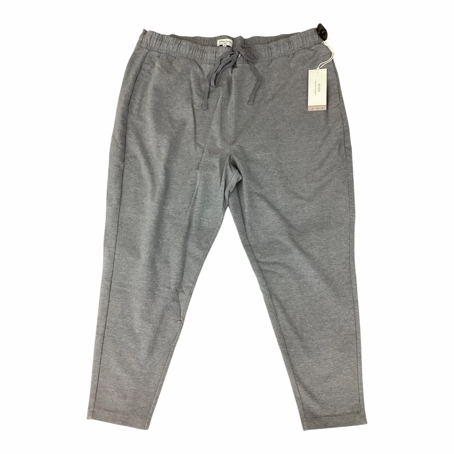 Timeless Comfort Wear Chilly Layering Athletic Pants By Not Your Daughters Jeans In Grey, Size:2X