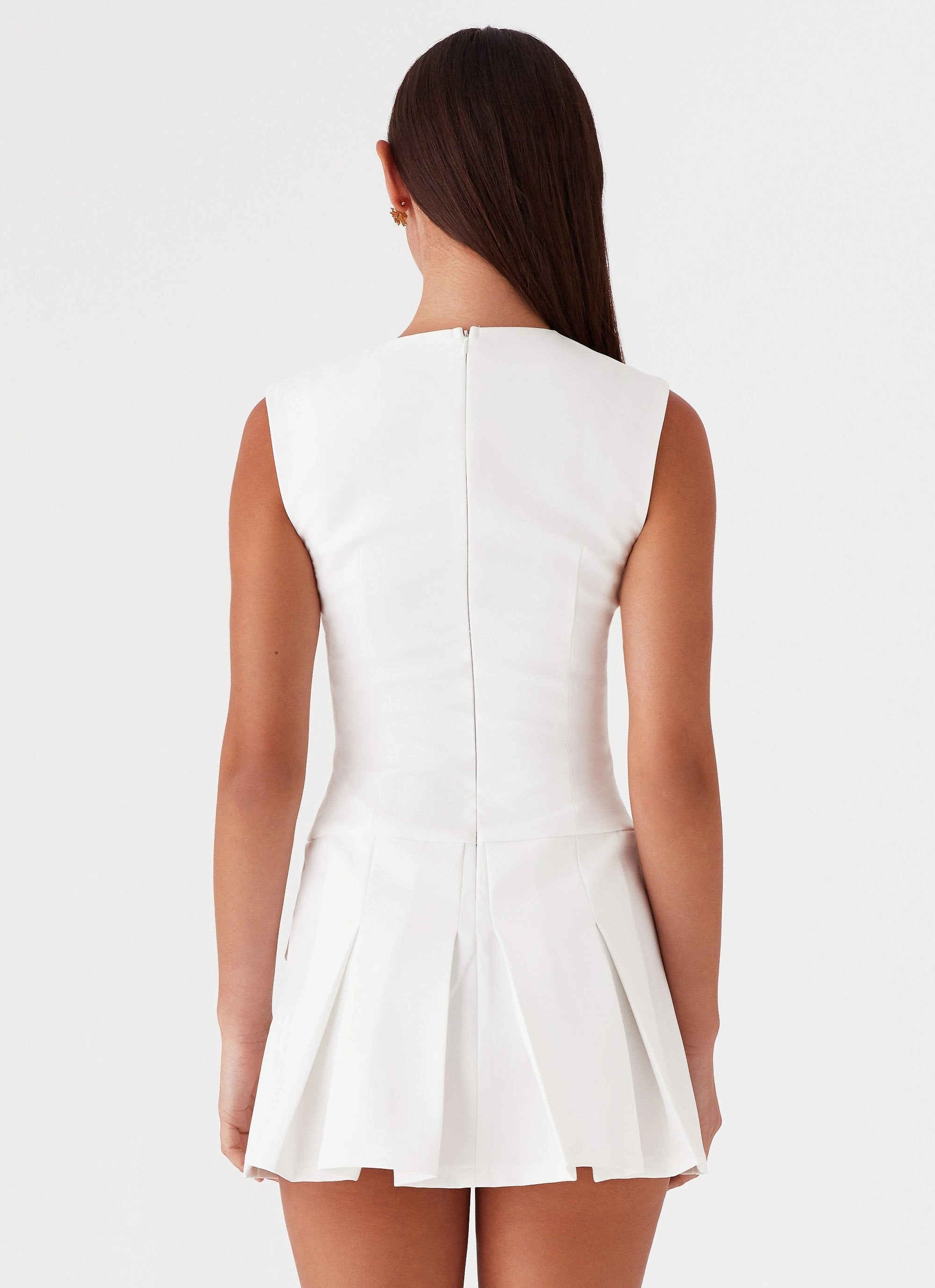 Soft and Smooth Cassia Mini Dress - White
