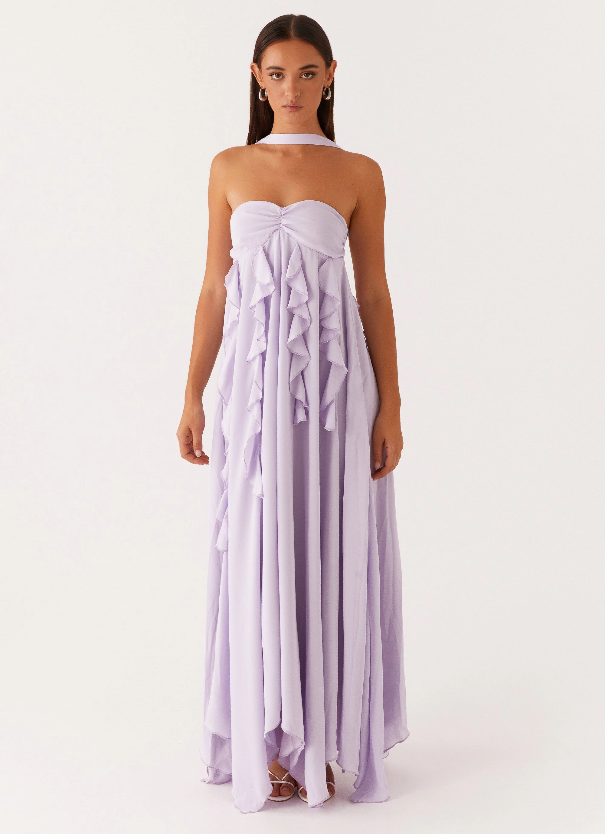 Comfortable texture Florence Maxi Dress - Lilac