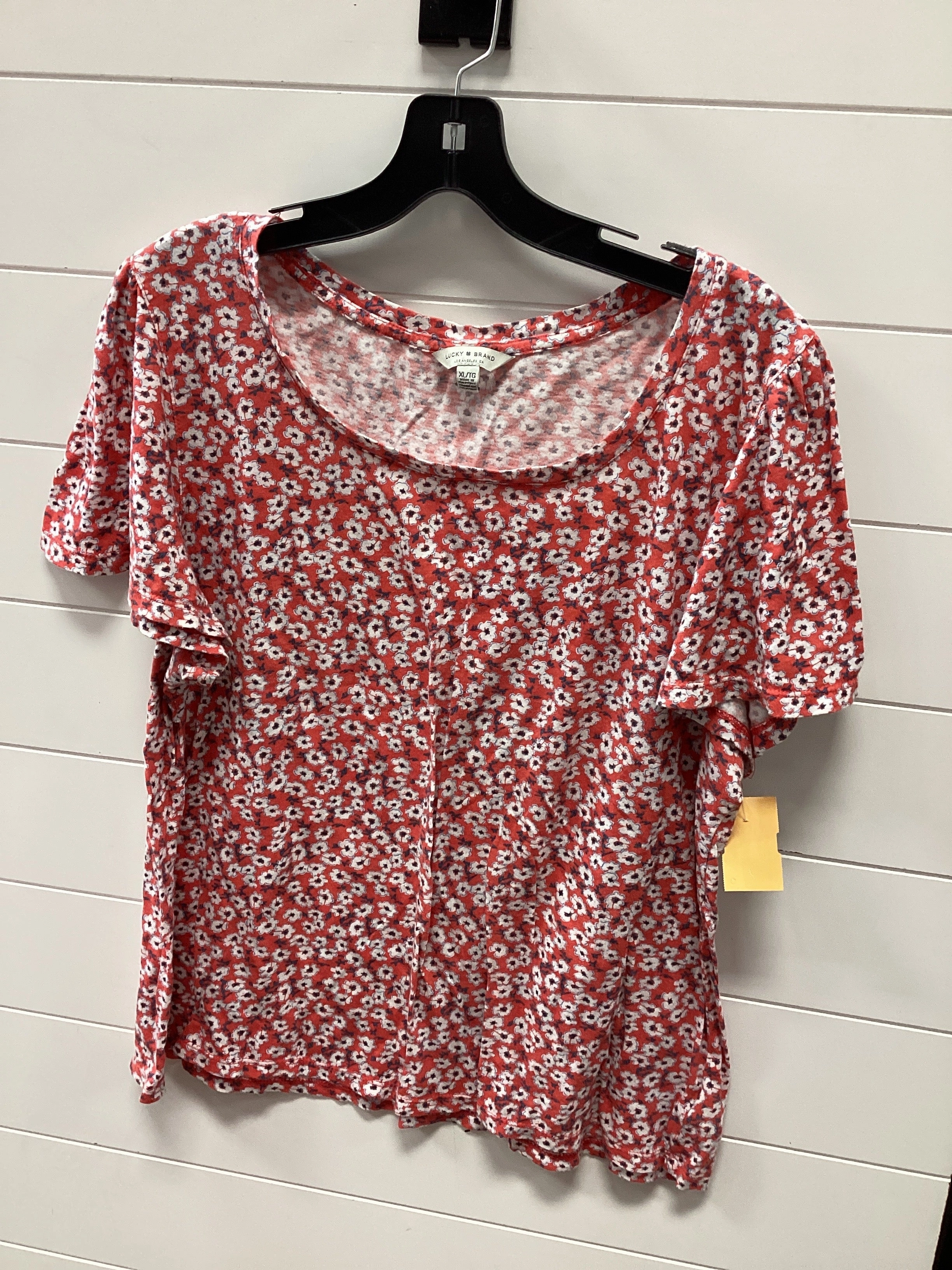 Top Ss By Lucky Brand In Red & White, Size:Xl Streetwear attitude