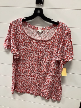 Top Ss By Lucky Brand In Red & White, Size:Xl Streetwear attitude