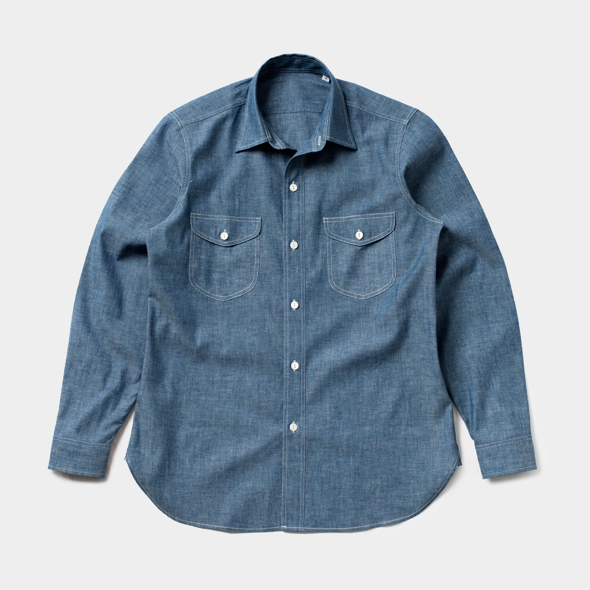 All-day Comfort Teardrop Work Shirt Chambray