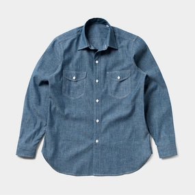 All-day Comfort Teardrop Work Shirt Chambray