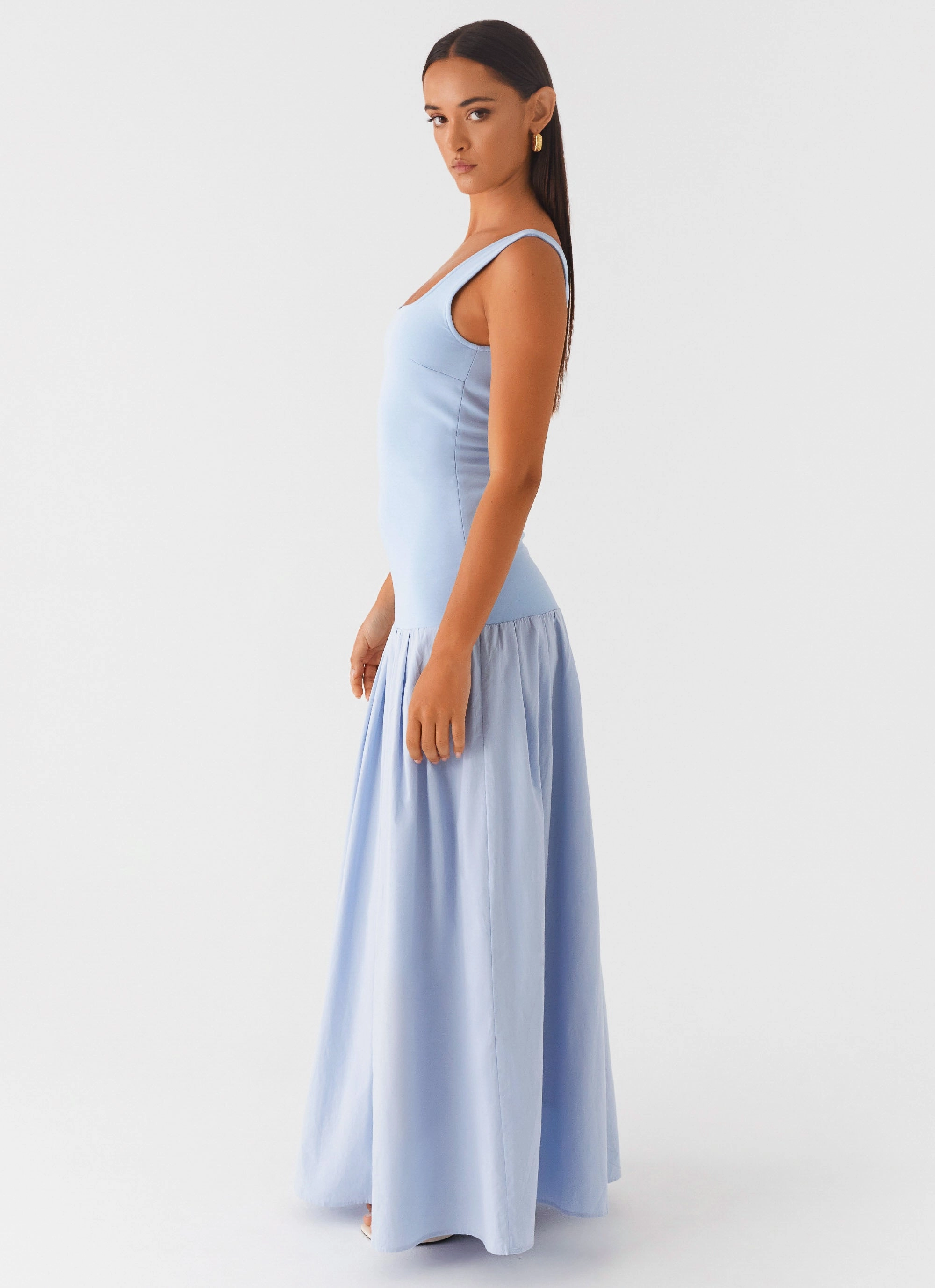 Peach Tone Jaxon Maxi Dress - Blue