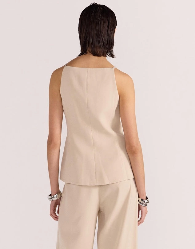 Hayden Beige Longline Vest Top NoiseReducing Material Mountain - capable