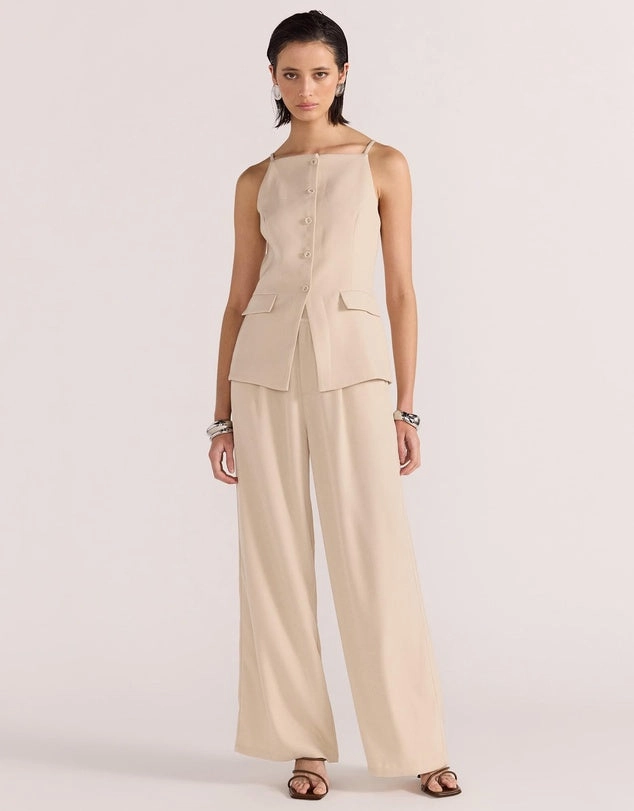 Hayden Beige Longline Vest Top Indoor Comfort