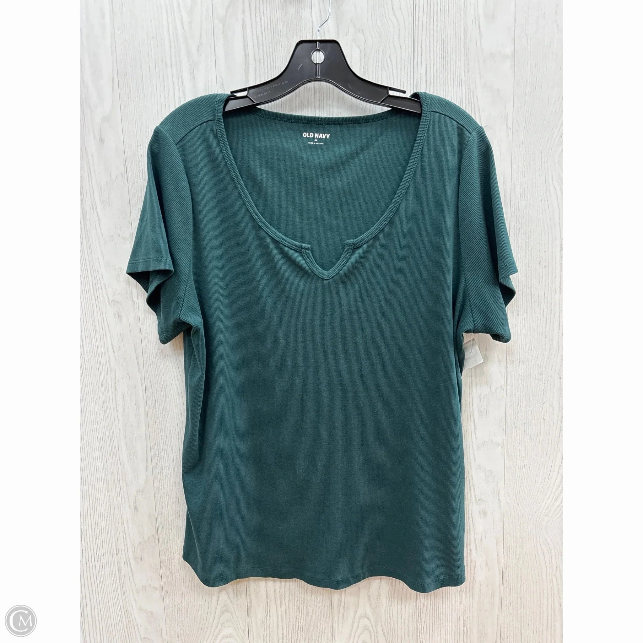 Soft and Stretchy Top Short Sleeve By Old Navy In Green, Size: 2x