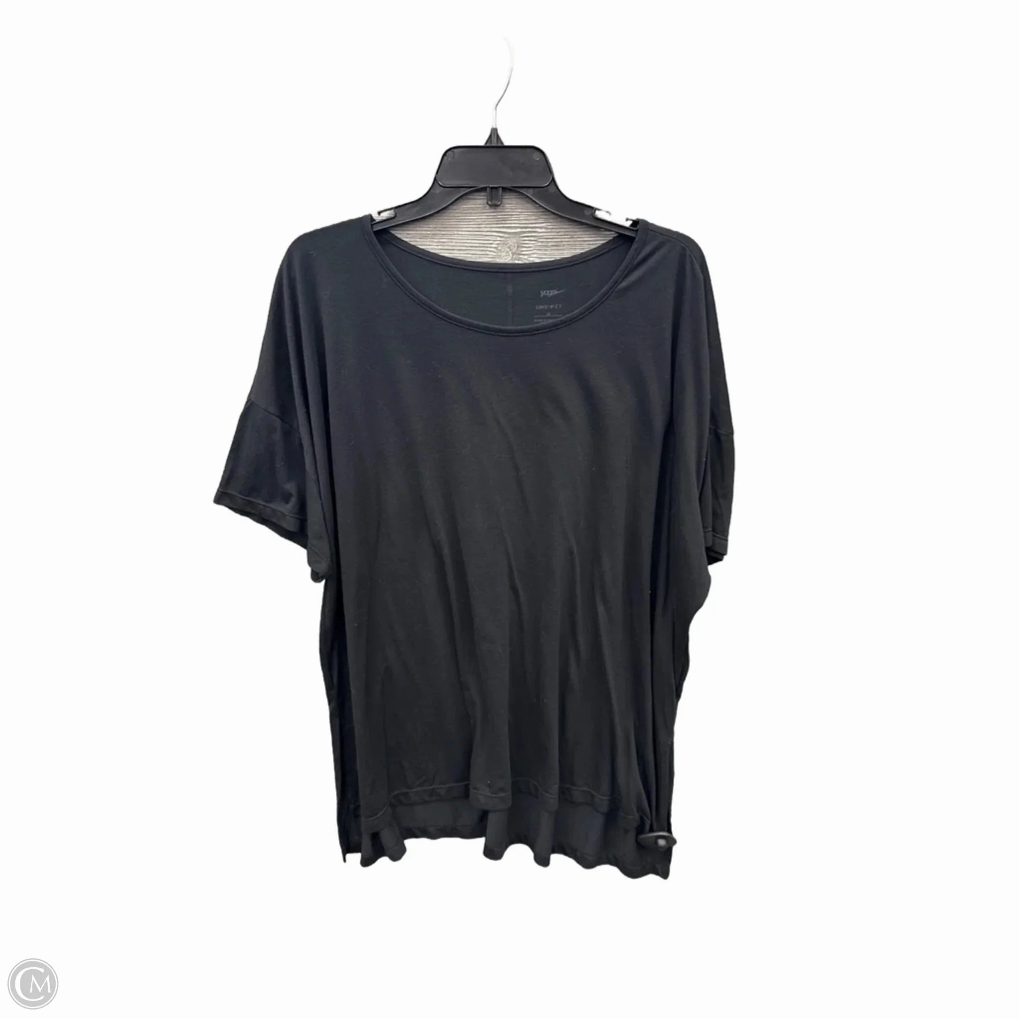 Sleek Comfort Fit Relax Style Trend Top Short Sleeve By Nike Apparel In Black, Size: 3x
