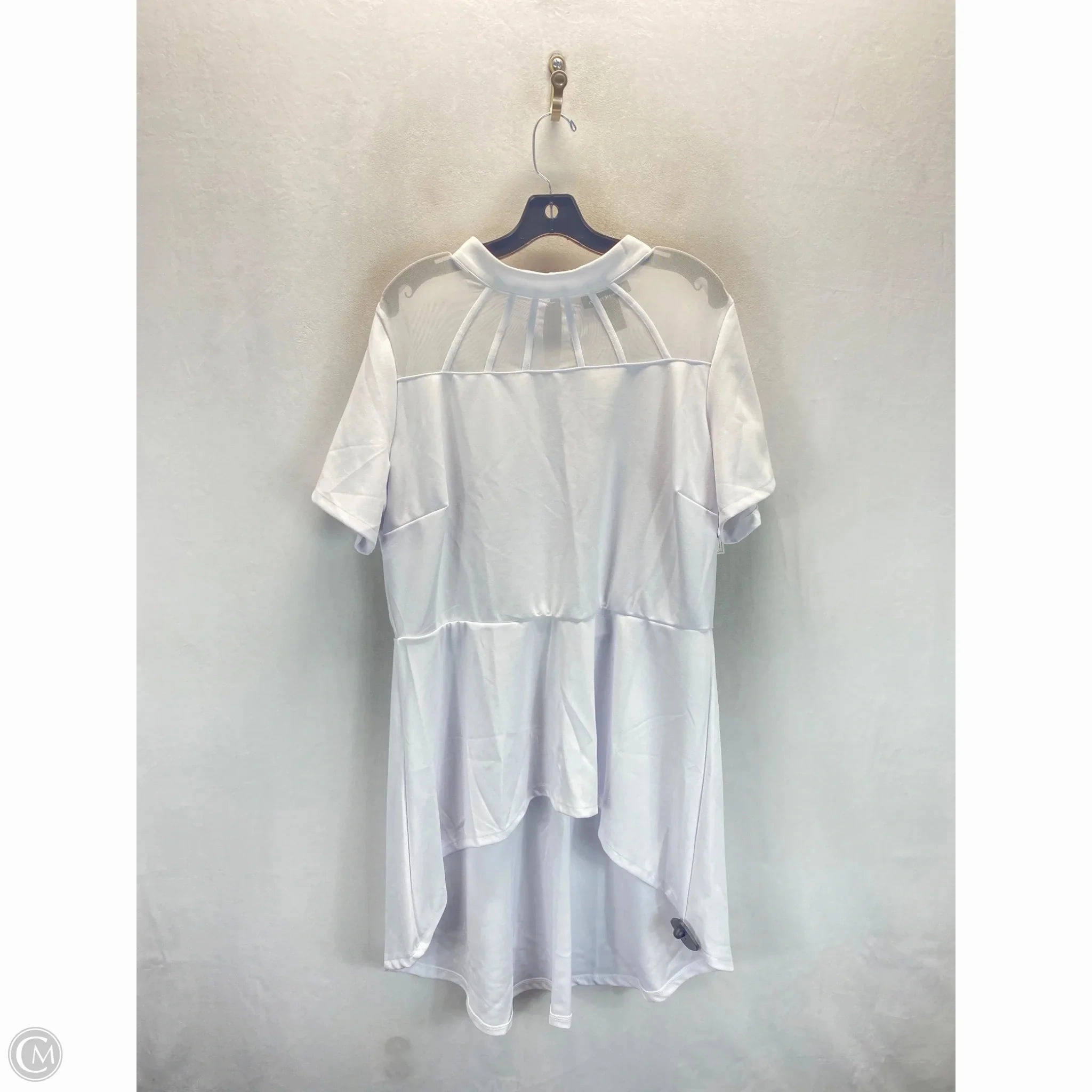 Tunic Short Sleeve By Ashley Stewart In White, Size: 1x Cozy Stretch Sleeveless freedom