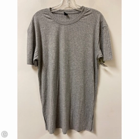 Tunic Short Sleeve By Clothes Mentor In Grey, Size: 1x Everyday Casual