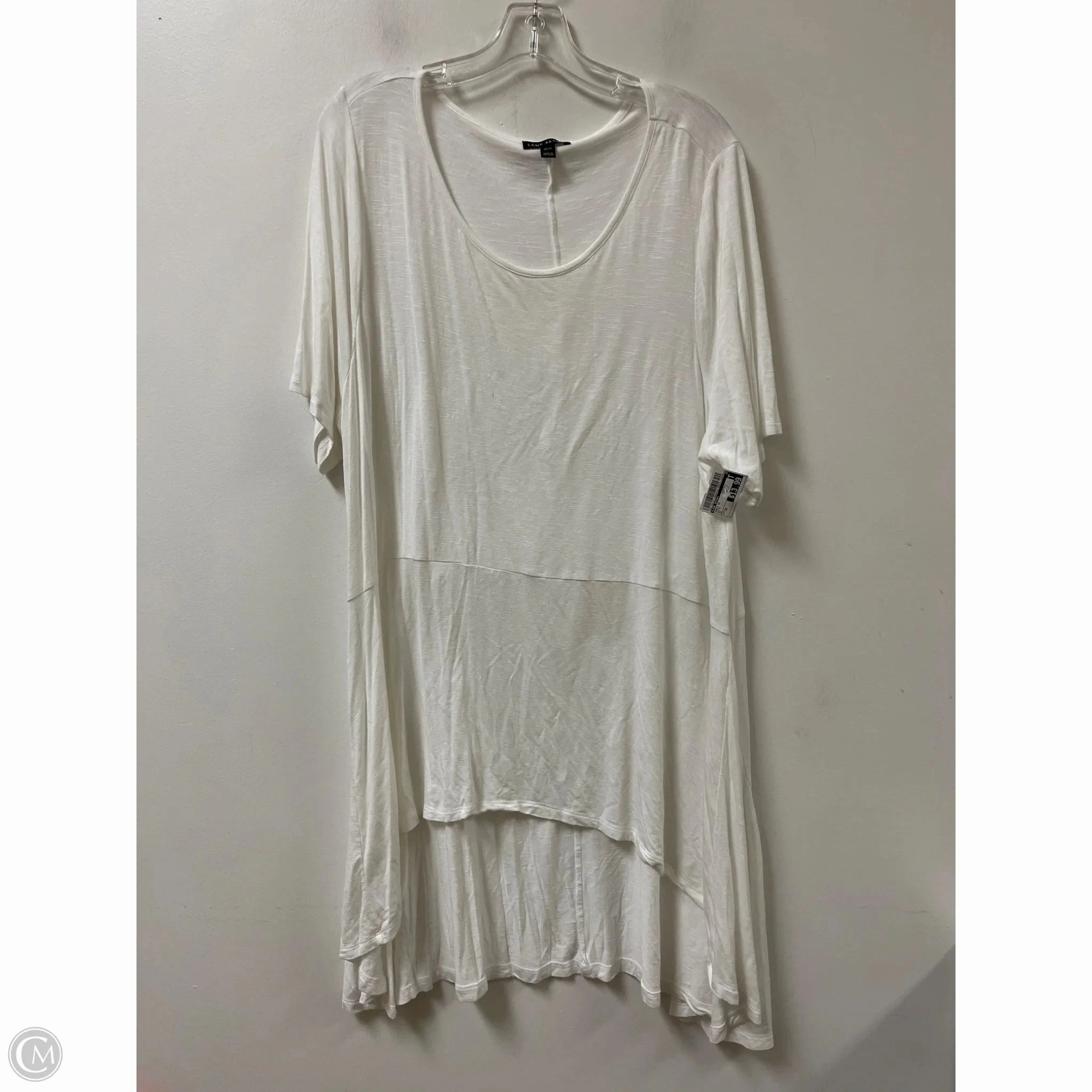 Tunic Short Sleeve By Lane Bryant In White, Size: 2x Quick Dry Material