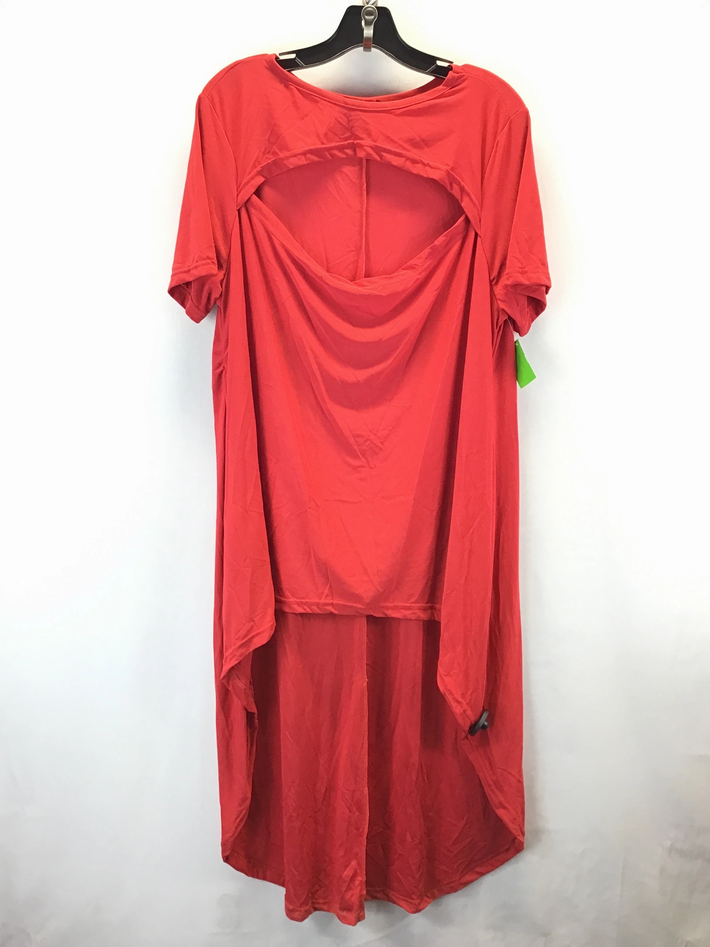 easy to pair Soft Finish Tunic Short Sleeve By Rouge In Red, Size: 3x